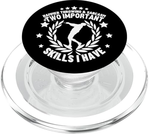 Hammer Throwing and Sarcasm Funny Hammer Thrower PopSockets PopGrip for MagSafe
