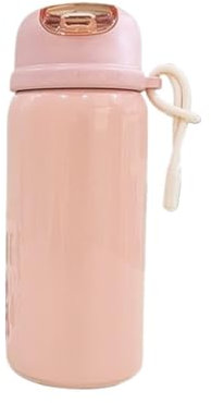 IWENZHKPA Botella Agua Gimnasio Taza Termo Portátil De Acero Inoxidable, Taza De Agua con Pajita Espesa For El Hogar Botella Agua Deporte(Pink)