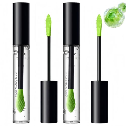 2Pcs 3D Eyebrow Gel Clear,Brow Lamination Kit,3D Feathery Brows Shaping Cream,Glued for Brows & Edges,Long-Lasting Waterproof Brow Pomade,Strong Hold Styling Glue for Fluffy Natural Brows,for All