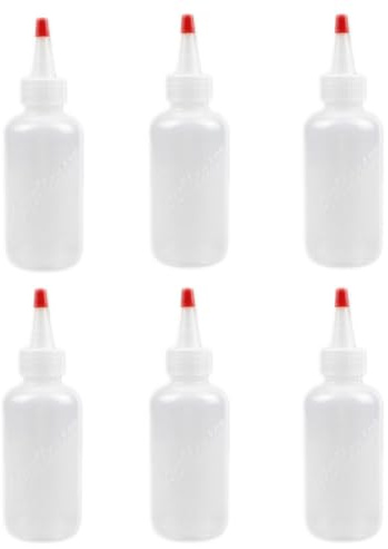 Générique Lot de 8 Flacons Souples Ldpe 120 Ml Embout Applicateur Fin Distributeurs Précis pour Colle et Liquides Bouteilles Transparentes pour Loisirs Créatifs et Usage Polyvalent