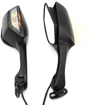 Für Kawasaki ZX10R ZX-10R 2011-2015 Motorrad Rückspiegel Blinker Licht Schwarz Seite Spiegel