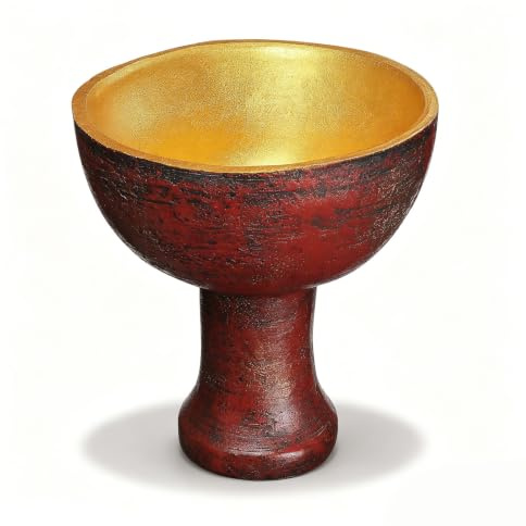 WOONEKY Religion Grail Calice Sacrificale in Resina per Cerimonie Religiose e Riti Familiari, Ornamento Retro Facile da Posizionare