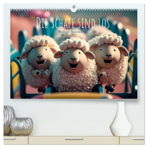 Die Schafe sind los Wollige Aussichten (hochwertiger Premium Wandkalender 2026 DIN A2 quer), Kunstdruck in Hochglanz: Dieser Kalender präsentiert ... Bezeichnungen und Detai (CALVENDO Kunst)
