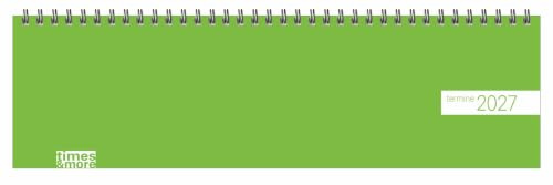 times&more Grün Wochenquerplaner 2027: times&more - Bunter Tischkalender. Handlicher Wochenplaner im Querformat. Tischquerkalender 2027 zum Planen von Terminen.