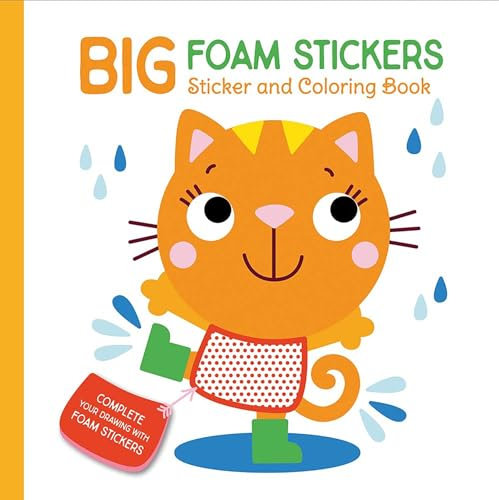 Big Foam Stickers: Sticker & Coloring Book (Cat & Friends): Cover cat (Yoyo Big Foam Stickers)