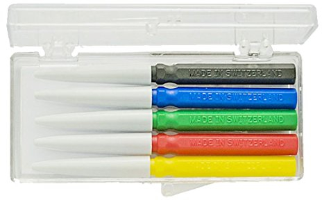 BERGEON Ölgeber Set 5 Stück in Box für Taschenuhren Armbanduhren