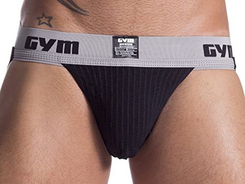 Gym Workout-Jockstrap mit 5,1 cm Bund, Schwarz, Medium