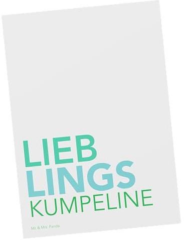 Mr. & Mrs. Panda Postkarte Kumpeline - Geschenk, Kumpel, Grußkarte, Ansichtskarte, Postkarten, Jahrestag, Ansichtskarten, Fotokarte, Freundschaft. Liebste, Geschenkidee, Freundin, Spruch