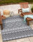 Green Decore Reversible Recycled Plastic Camping and Picnic Rugs | Perfect for Garden, Patio, Picnic, Decking | Stain And Water Resistant | Relic Black/White 120 x 180 cm (Folded)