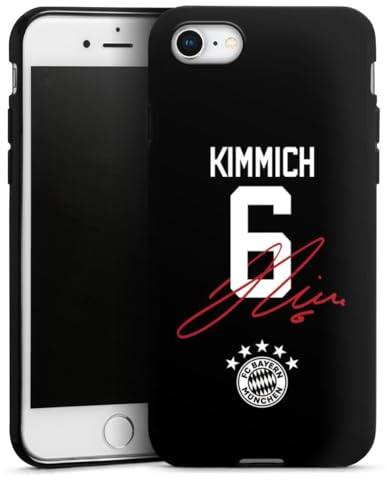 Silikon Hülle kompatibel mit Apple iPhone 8 Case schwarz Handyhülle FC Bayern München FCB Kimmich