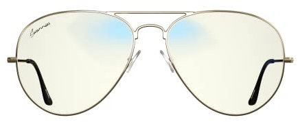 Swanwick: Aviator Day Swannies - Premium Blue Light Blocking Glasses - Regular - Virtually Clear Lens to Block Harmful Blue Light from Gaming PC, Laptop and Smartphone - Digital Eye Strain Protection
