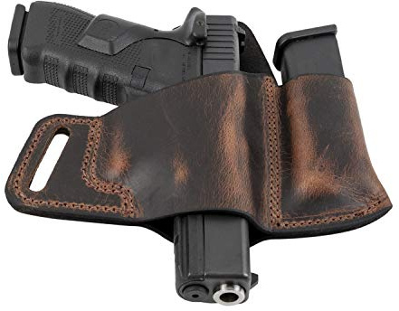 Comfort Carry Leather Holster & Mag Pouch Combo | Made in USA Fits Glock 17 19 22 23 32 33 | Springfield XD & XDS | S&W M&P Shield | Fits Most 1911 Style Handguns
