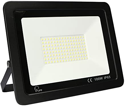 Mille Lucciole 100W LED Strahler Außen,10000LM Superhell Außenstrahler IP65 Wasserdicht Fluter 4500K Neutralweiß Scheinwerfer,LED Strahler für Hinterhof,Garage,Garten,Keine Bewegungsmelder【Schwarz】