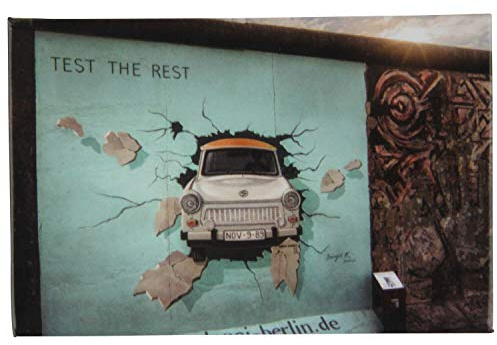 Kühlschrank-Magnet Berlin | Trabant | East Side Gallery | Starker Halt | Foto-Magnet 8 x 5,5 cm | DDR-Nostalgie typisches Souvenir