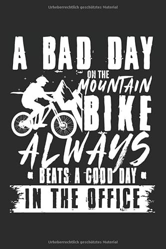 Mountainbike - Office or Outdoor: Notizbuch 120 karierte Seiten in 6x9 Zoll Format (ca.DIN A5) Organizer Planer Notizen Notizheft Tagebuch