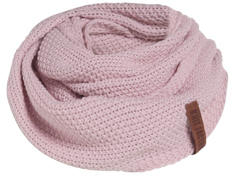 KNIT FACTORY - Coco Loop Schal - Gestrickter Schlauchschal - Für Damen und Herren - Herbst & Winter Essentials - Zeitloses Mode-Accessoire - Strickschal mit Wolle - Hochwertige Qualität - Rosa