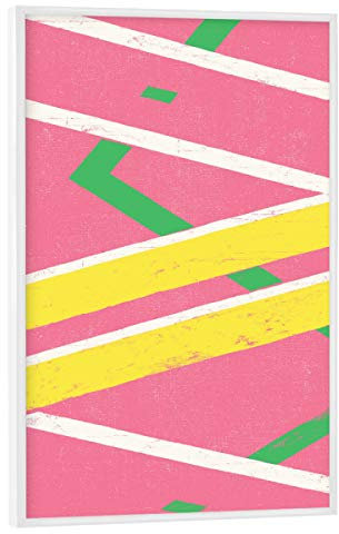 artboxONE Poster mit weißem Rahmen 75x50 cm Illustration Hoverboard - Bild Zukunft 80er Hoverboard