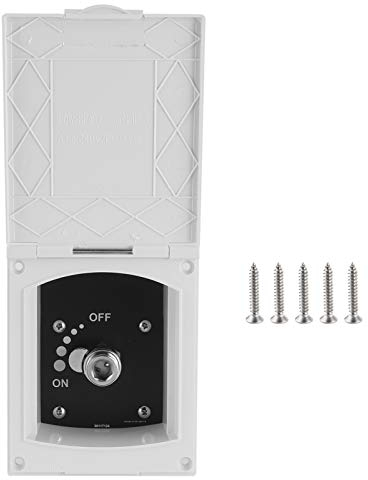 Fydun Caja de Ducha Exterior RV Interfaz de Entrada y Salida de 1/2 Pulgada Blanca para Caravana RV Barco Autocaravana sin Manguera de Ducha/Cabezal