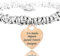SAGA GIOIELLI® BRACCIALE NODINI INTRECCIATO DONNA FRASI PENSIERI PAROLE EMOZIONALE INCISIONE CUORE (Un bimbo impara quando l'amore insegna)