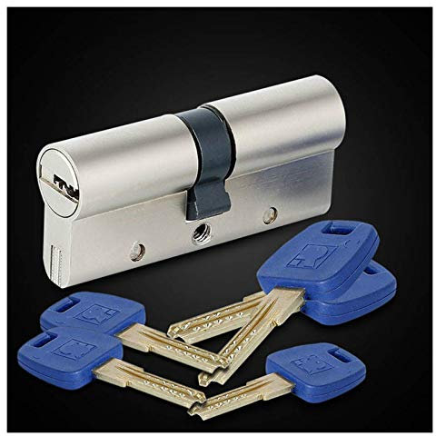 YGLONG SchließZylinder Universal Kupfer-Schloss-Kernzylinder-Sicherheitstür-Gatter-Indoor-Verriegelungskern 60-95mm 30 / 30mm-30 / 65mm (Color : 80(35knob 45MM))