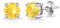 Philip Jones Yellow Stud Earrings Created with Zircondia® Crystals