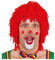 PAPSTAR NEU Perücke Unisex Clown aus Wolle, rot - mit Haarnetz