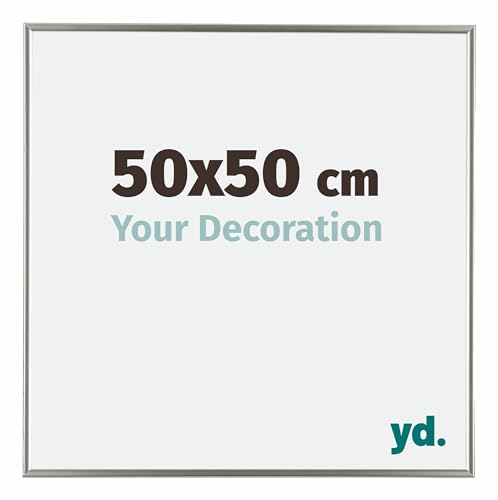 Your Decoration - Marco de fotos 50x50 cm - Champán - Marco de fotos de plástico con cristal de plástico antirreflejo - Marco 50x50 cm - Evry