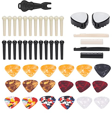 Verrückter Verkauf Gitarren-Zubehör-Set, Celluloid Plektren Bridge Pin Celluloid Plektren für Anfänger für Familie