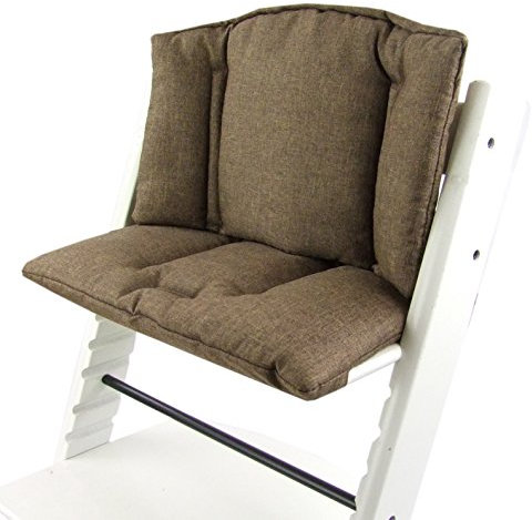 BambiniWelt by Rafael K. Ersatzbezug [Bezug Sitzkissen Kissen-Set] Sitzverkleinerer kompatibel mit Stokke Tripp Trapp für Hochstuhl-Kinderstuhl Mod. 1 (meliert Hellbraun)