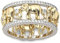 Jeulia 1.5 Karat Elefant Ring Ehering für Frauen 18 Karat vergoldet Verlobungsring Set Zweifarbige Rundschliff Zirkonia Ringe Jubiläumsversprechen Romantisches Geschenk (66（21.0）, Weiß)