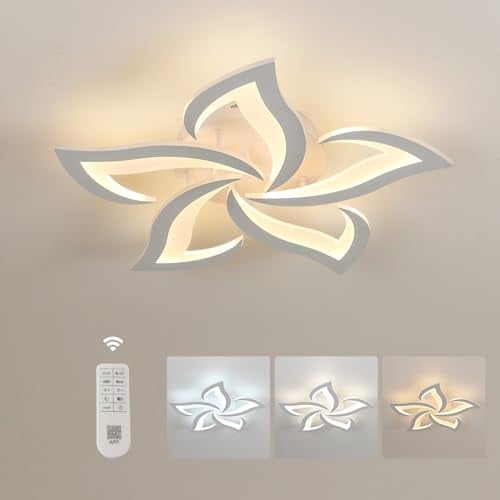 Comely Plafoniera LED Soffitto Dimmerabile, Lampada da Soffitto con Telecomando/APP, 40W 4700LM 3000K-6500K 60cm, Funzione di Memoria, Acrilico Moderna Plafoniera per Soggiorno Camera da Letto
