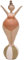 matches21 Dekofigur kurvige Frau Schwimmerin Badeanzug Wasserball lustige Figur Polyresin 1 STK bunt 9,5x7,5x26 cm