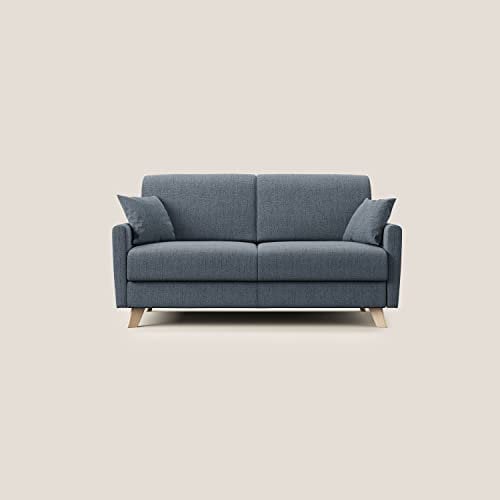 Divani.Store Schlafsofa, Holz, blau, 160 cm (mat. 120x197)