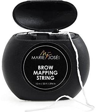Professionelles Weißes Brow Mapping String für Präzise Augenbrauenvorzeichnung - Sichtbare Fadentechnik für PMU & Augenbrauenfarbe - Formgebung und Messung - Bis zu 50 Anwendungen