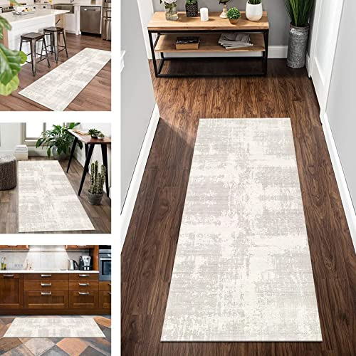 Teppich Läufer Flur rutschfest Küchenläufer Grau Abstrakt Korridor Teppichläufer Waschbar 70X240CM Modern 3D Lang Flurläufer Teppich Küche Schlafzimmer Kinderzimmer Wohnzimmer Meterware Fußmatten