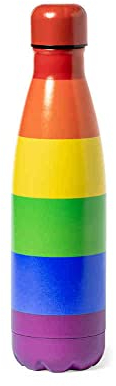 noTrash2003 Gourde isotherme en acier inoxydable avec motif arc-en-ciel LGBT/LGBTQIA+ Design Pride Tolérance montrer le drapeau avec une capacité de 790 ml