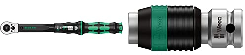 Wera 05075625001 Click-Torque C 2 Push R/L, einstellbarer Drehmomentschlüssel, 1/2, 20-100 Nm & 8784 A1 Zyklop-Verbindungsteil, 1/4 Zoll x 37 mm, 1 Stück, 05003529001