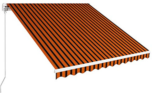 Yolola Gelenkarmmarkise Einziehbar Versenkbaren Markise Markise Aluminium Balkonmarkise Sonnenschutz Sonnenmarkise Terrassenmarkise Outdoor-Markise Markise Für Balkon 350 x 250 cm Mehrfarbig