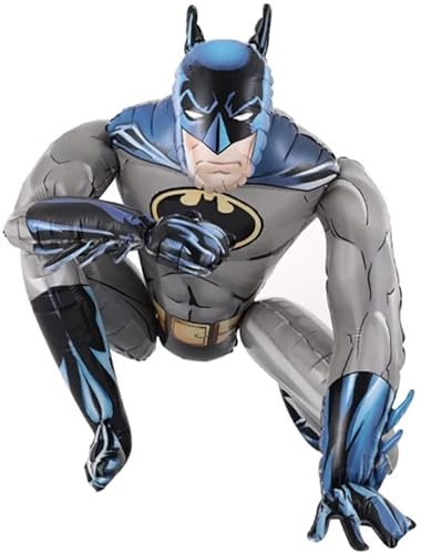Superheld Batman Luftballons, Air walker Folienballon Ballon, Superhelden Avengers Marvel Party Decorations für Kindergeburtstag Deko Dekoration Motto party, 55cm x 63cm