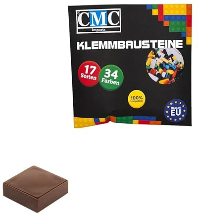 CMC imports 100 x Klemmbausteine Fliesen Tiles Bausteine 1x1 Noppen Kompatibel 34 Farben freie Farbenwahl (071 - Dunkel Braun)