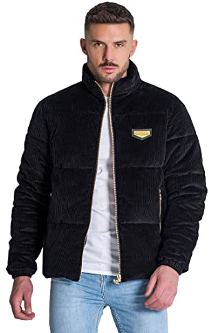 Gianni Kavanagh Herren Black Wales Corduroy Jacket Cordjacke, Black,