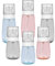 Deolven Travel Spray Bottle, 3 Pcs 30ml Fine Mist Small Spray Bottles and 3 Pcs 80ml Fine Mist Mini Travel Bottles, for Perfume Hair Water Toners etc Cosmetics (Blue Pink Clear)