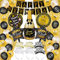 Silvester Deko 2025, Neujahr Dekoration Set, Neujahr Party Silvesterdeko, Happy New Year Banner, Konfetti Ballons und Folienballons, Neujahr Haarreifen für Neujahr Silvesterpartydeko (B)