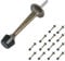 HOMOTEK 14 Pack Heavy Duty Solid Rigid Door Stop with Soft Rubber Tip, Zinc Die Cast Door Stopper Protect Wall & Door,Antique Brass