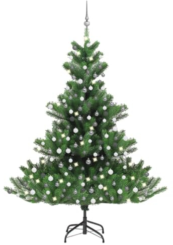 Weihnachtsbaum.künstlicher Weihnachtsbaum.choinka NA pniu.Künstlicher Weihnachtsbaum Nordmann LED & Kugeln Grün 210 cmchristmas Trees.Weihnachtsbaum künstlich.Christmas Tree.