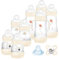 MAM Biberon Set Neonato con 8 biberon anticolica Easy Start, 1 Ciuccio Original Start, 1 Beccuccio extra morbido e 1 Manico, Accessori neonati per ridurre bolle d'aria e il rischio di coliche, Neutro