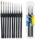 Fine Paint Brushes with Case, 10 Pcs Miniature Paint Brushes, Detail Paint Brush Set for Art, Crafts, Acrylic, Oil, Model, Watercolor, Figurine (Black)