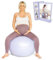 BABYGO Geburtsball – Schwangerschafts-Yoga-Arbeit & Gymnastikball & Buch-Set; Trimester-Ziel, Mutterschaftsphysio, Geburt & Genesungsplan inklusive (Lavender, 65cm)