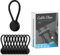 Vacallity 10pcs Black Magnetic Cable Ties Reusable Multi-Purpose Cable Organizer Silicone Cable Straps for Earphone Cable Charger Bundling Organizing and Holding Stuff