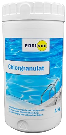 PoolSun Chlorgranulat 1kg schnell lösliches Aktivchlor - zur schnellen Wasseraufbereitung
